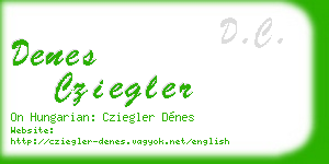 denes cziegler business card